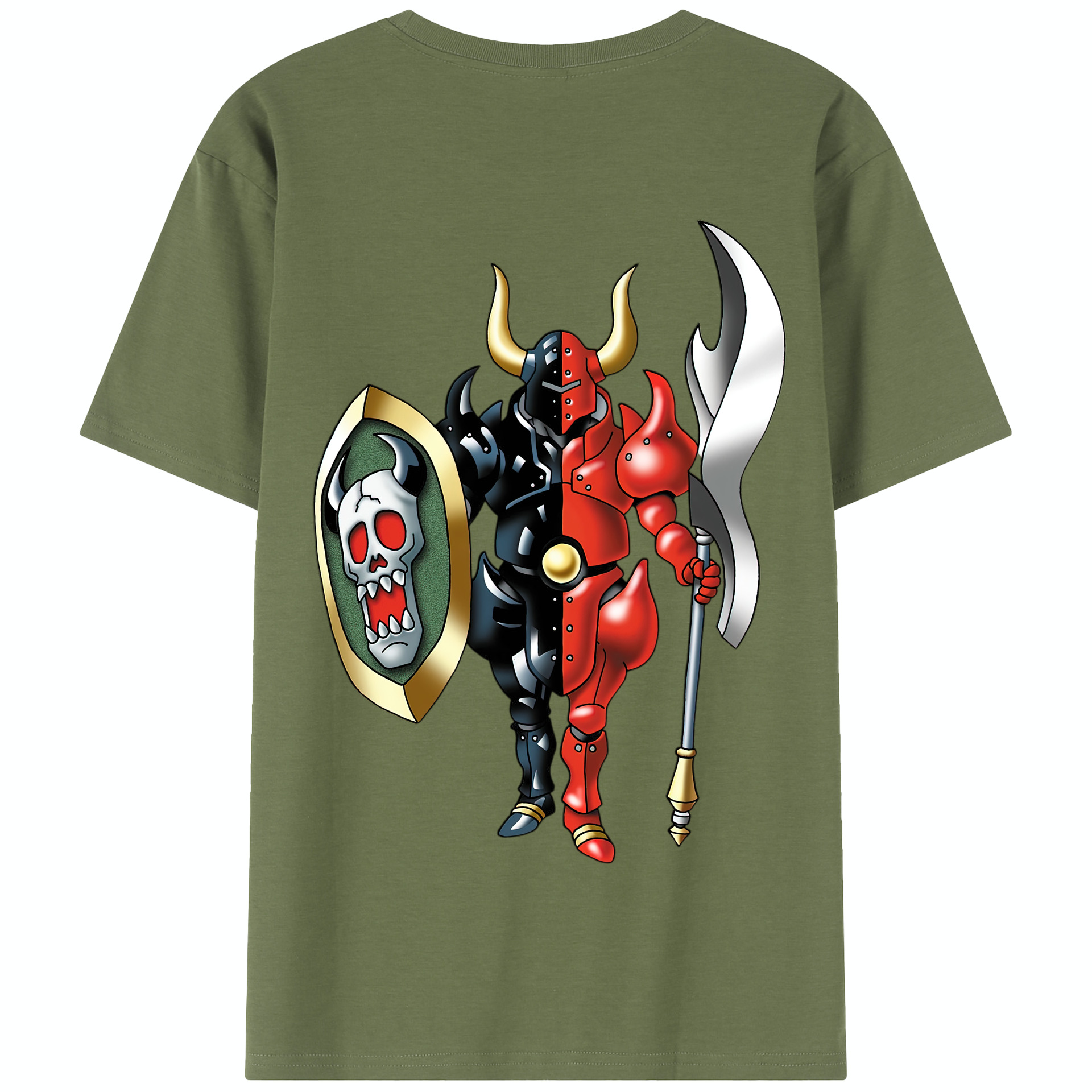 （画像用） ドラゴンクエスト Doragon Kuesuto Dragon Quest 綿100％半袖Tシャツ（背面プリント）
